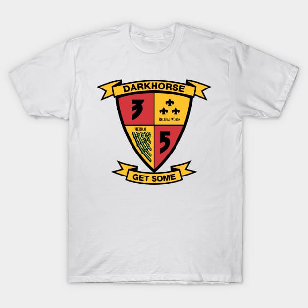 USMC 3rd Battalion 5th Marines T-Shirt by LostHose